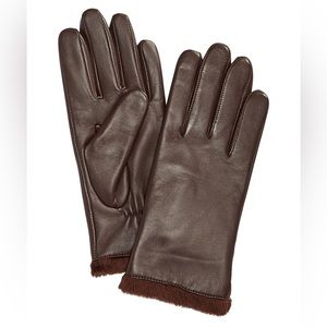 NWT Charter Club Women’s Micro Fur Lined Leather Tech Gloves